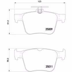 Jeu de plaquettes de frein BREMBO Xtra P 85 124X, arrière