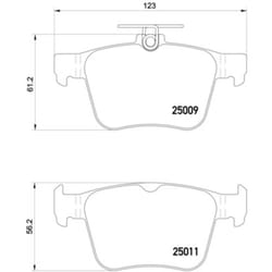 Jeu de plaquettes de frein BREMBO Xtra P 85 124X, arrière