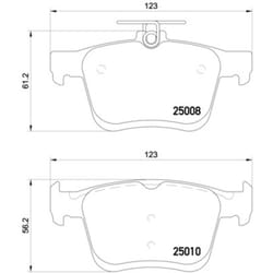 Jeu de plaquettes de frein BREMBO Xtra P 85 125X, arrière