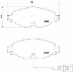 Jeu de plaquettes de frein BREMBO Xtra P 85 126X, avant