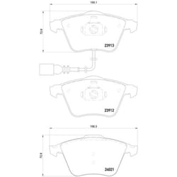 Jeu de plaquettes de frein BREMBO Xtra P 85 129X, avant