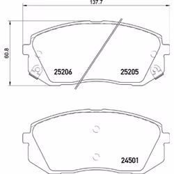 Jeu de plaquettes de frein BREMBO P 30 093