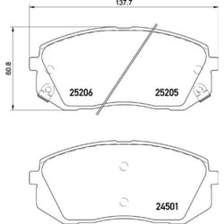 Jeu de plaquettes de frein BREMBO P 30 093