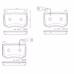 Jeu de plaquettes de frein BREMBO P 23 183