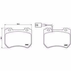 Jeu de plaquettes de frein BREMBO P 23 129