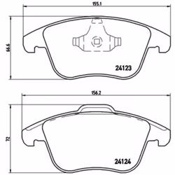 Jeu de plaquettes de frein BREMBO P 44 020