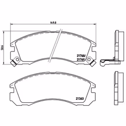 Jeu de plaquettes de frein BREMBO Xtra P 54 017X, avant