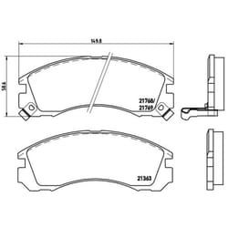 Jeu de plaquettes de frein BREMBO Xtra P 54 017X, avant