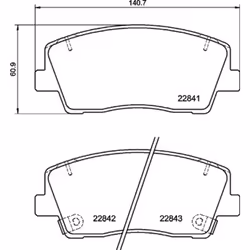 Jeu de plaquettes de frein BREMBO P 30 108