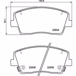 Jeu de plaquettes de frein BREMBO P 30 119 - Vue supplémentaire 2