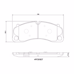 Jeu de plaquettes de frein BREMBO P 65 045