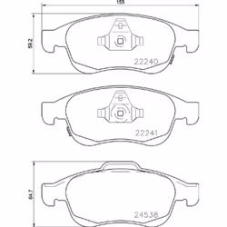 Jeu de plaquettes de frein BREMBO P 23 165X