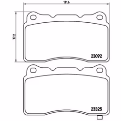 Jeu de plaquettes de frein BREMBO P 54 039X
