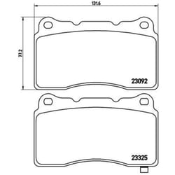 Jeu de plaquettes de frein BREMBO P 54 039X