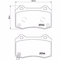 Jeu de plaquettes de frein BREMBO P 30 074E