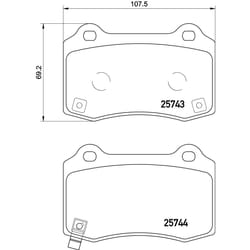 Jeu de plaquettes de frein BREMBO P 30 074E