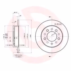 Disque de frein; BREMBO; COATED DISC LINE; 258 10 5 plein revêtu; pour HYUNDAI; 584112C000