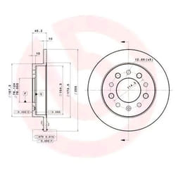 BREMBO Disque de frein HYUNDAI: Coupe II COATED DISC LINE 10mm 5 plein revêtu 08.B027.11 584112C000 Disques de frein, Disque