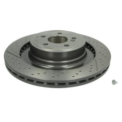 Disque de frein BREMBO 09A82211 arrière, ventilé, rainuré, à haute teneur en carbone, 1 pièce