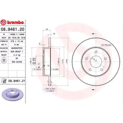 BREMBO Disque de frein NISSAN: Primera Berline, Primera 5 portes, Primera Break COATED DISC LINE 10mm 5 plein revêtu 08.9461.21 432064U101,432064U102