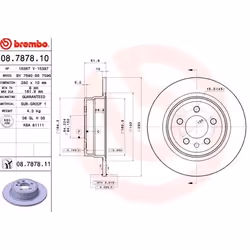 Disque de frein; BREMBO; COATED DISC LINE; 280 10 5 plein revêtu; pour ROVER, MG, KIA; GBD90847, SDB000010, SDB000870, SDB101 ...