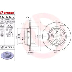 BREMBO Disque de frein ROVER: 75, MG: ZT-T Break COATED DISC LINE 10mm 5 plein revêtu 08.7878.11 GBD90847,SDB000010,SDB000870,SDB101100,SDB000881