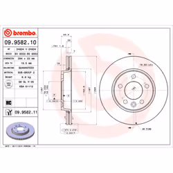 Disque de frein BREMBO 9958211 arrière, ventilé, à haute teneur en carbone, 1 pièce