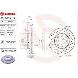 BREMBO Disque de frein OPEL: Corsa C 3/5 portes, Corsa C Van XTRA LINE 20mm 4 perforé/ventilé de l'intérieur revêtu 09.8635.1X 569021,9195985,95526649