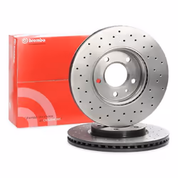 Disque de frein; BREMBO; XTRA LINE; 300 26 5 perforé/ventilé de l'intérieur revêtu à haute teneur en carbone; pour OPEL, CHEV ...