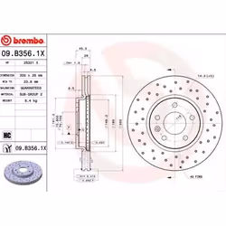 BREMBO Disque de frein OPEL: Zafira C Tourer, Astra J 5 portes, Astra J GTC, CHEVROLET: Cruze Break, Orlando, Cruze Berline, VAUXHALL: Astra Mk6