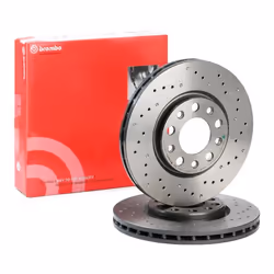 Disque de frein; BREMBO; XTRA LINE; 281 26 5 perforé/ventilé de l'intérieur revêtu à haute teneur en carbone; pour ALFA ROMEO ...