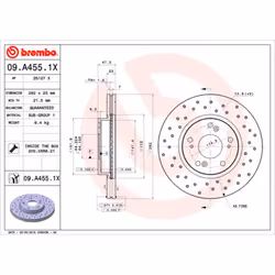 Disque de frein BREMBO XTRA LINE BREMBO 09.A455.1X, 1 pièce