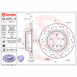 Disque de frein BREMBO XTRA LINE BREMBO 09.A270.1X, 1 pièce
