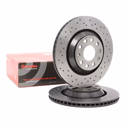 Disque de frein; BREMBO; XTRA LINE; 310 22 5 perforé/ventilé de l'intérieur revêtu à haute teneur en carbone; pour AUDI, VOLK ...