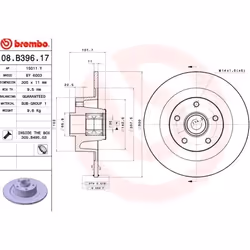 Disque de frein; BREMBO; BEARING DISC LINE; 274 11 5 plein; pour RENAULT