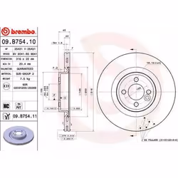 Disque de frein; BREMBO; COATED DISC LINE; 316 22 4 ventilé de l'intérieur revêtu à haute teneur en carbone; pour MINI; 34106 ...