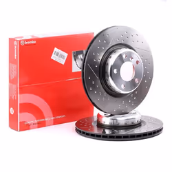 Disque de frein; BREMBO; TWO-PIECE DISCS LINE; 345 24 5 ventilé de l'intérieur, rainuré/perforé, disque de frein à deux pièce ...