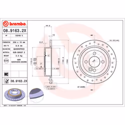 Disque de frein BREMBO XTRA LINE BREMBO 08.9163.2X, 1 pièce