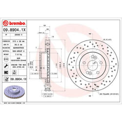 Disque de frein BREMBO XTRA LINE BREMBO 09.8904.1X, 1 pièce