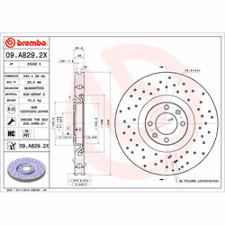 Disque de frein BREMBO XTRA LINE BREMBO 09.A829.2X, 1 pièce