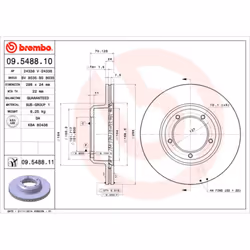 Disque de frein BREMBO 9548811 avant, ventilé, 1 pièce