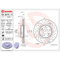 Disque de frein BREMBO XTRA LINE BREMBO 09.B270.1X, 1 pièce