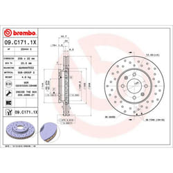 Disque de frein BREMBO XTRA LINE BREMBO 09.C171.1X, 1 pièce
