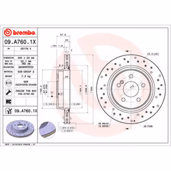 Disque de frein BREMBO XTRA LINE BREMBO 09.A760.1X, 1 pièce