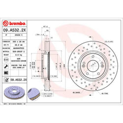 Disque de frein BREMBO XTRA LINE BREMBO 09.A532.2X, 1 pièce