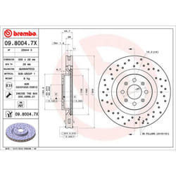 Disque de frein BREMBO XTRA LINE BREMBO 09.8004.7X, 1 pièce