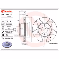 Disque de frein BREMBO MAX LINE BREMBO 09.C894.75, 1 pièce