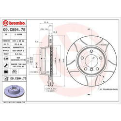 Disque de frein BREMBO MAX LINE BREMBO 09.C894.75, 1 pièce