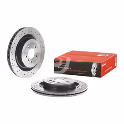 Disque de frein BREMBO 09B71011 arrière, ventilé, rainuré, à haute teneur en carbone, 1 pièce