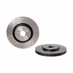 Disque de frein BREMBO 09B80511 avant, ventilé, rainuré, à haute teneur en carbone, 1 pièce